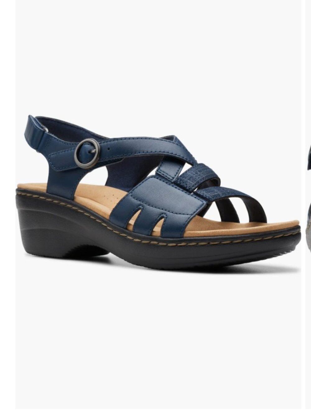 NWOT Clarks Merliah Bonita Sandals,comfortable wedge heel & criss-cross upper